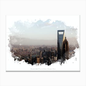 Shanghai World Financial Center, Shanghai, China Canvas Print