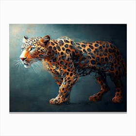 Leopard - Digital Art Canvas Print