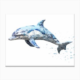 Polygonal Dolphin Canvas Print