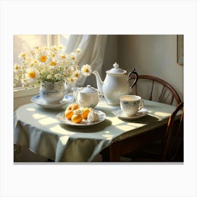 Table Setting For Tea Canvas Print