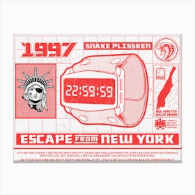 Escape From New York 1997 Canvas Print