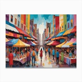 Street Market Canvas Print