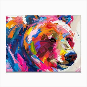 Colorful Bear Canvas Print