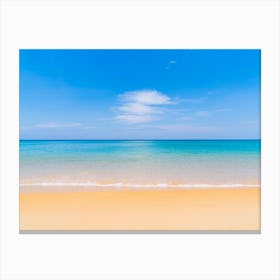 Beach With Blue Sky Canvas Print