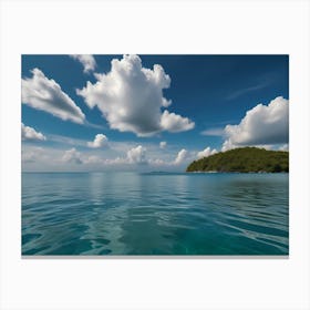 Cloudy Sky Over The Sea Canvas Print