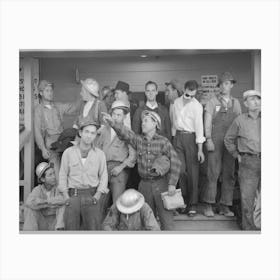 Untitled Photo, Possibly Related To Construction Workers On Front Porch Of Commissary, Shasta Dam, Shasta Canvas Print