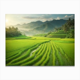 Rice Fields In Bali Canvas Print