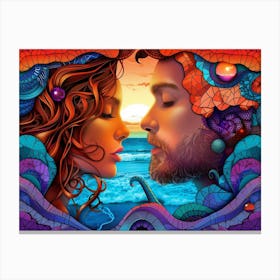 Psychedelic Love Canvas Print