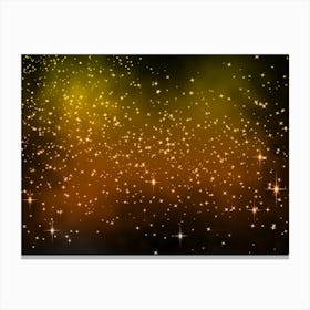 Yellow And Black Shining Star Background Canvas Print