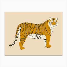 Tiger - Beige Canvas Print