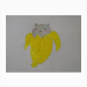 Banana Cat Canvas Print