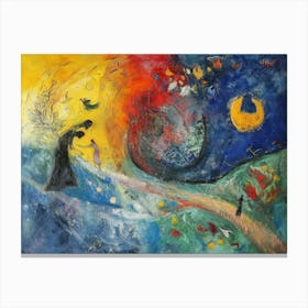 Contemporary Artwork Inspired By Marc Chagall 4 Canvas Print