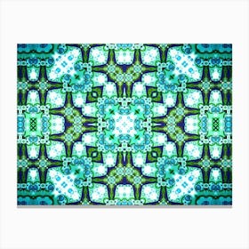 Blue And Green Pattern 2 Canvas Print