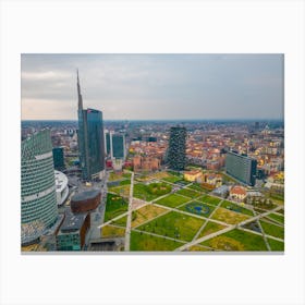 Print Milan Italy Skyscrapers Canvas Print