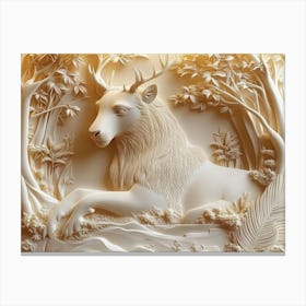 Beautiful 3d Animal 5 Canvas Print