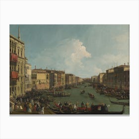 A Regatta On The Grand Canal, Canaletto Canvas Print