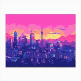 Seoul Skyline 2 Canvas Print