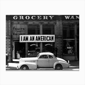 I am an American sign vintage photo Art Print Canvas Print