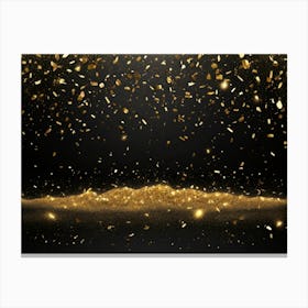 Gold Confetti Background Canvas Print