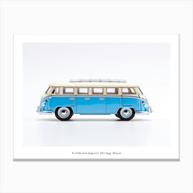 Toy Car Volkswagen Drag Bus Blue Poster Canvas Print