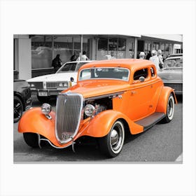 Orange Ford Coupe Canvas Print