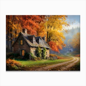 Autumn House Canvas Print