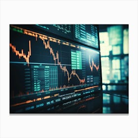 Stock Market - Stock Videos & Royalty-Free Footage Canvas Print