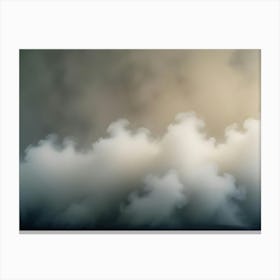 Abstract White Smoke Against A Dark Background Canvas Print