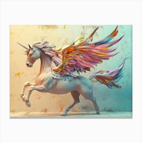 Pegasus Animal Abstract Stallion 6 Canvas Print