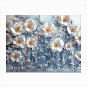 3d Artwork Flower Background Furniture Canvas Print