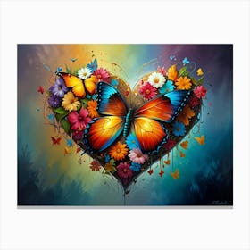 Butterfly Heart 1 Canvas Print