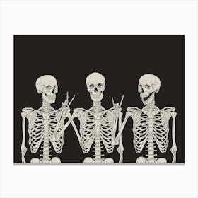 Halloween Skeleton Trip Canvas Print