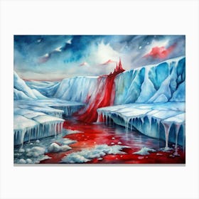 A Poster Featuring The Blood Falls Of Antarctica Canvas Print