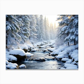 Snowy Forest Canvas Print