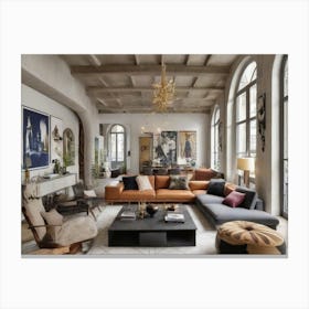 Living Room In Paris Canvas Print