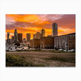 Sunset In Dallas Canvas Print