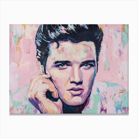 Elvis Presley Popart, Rock ’n’ Roll pastel acrylmalerei Canvas Print