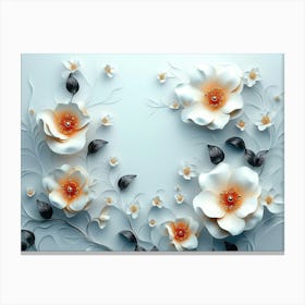 Flowers Wallpaper 7 Canvas Print