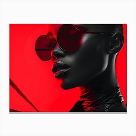 Black Woman With Sunglasses 1 Canvas Print