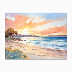 Sunset On The Beach 1 Canvas Print