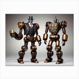 Steampunk Robots Canvas Print