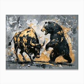 Bull And Bear Canvas Print