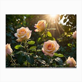 Roses In The Sun 2 Canvas Print