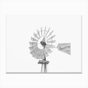 Windmill Black And White Canvas Print
