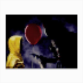 It Movie Horror In A Pixel Dots Art Style Canvas Print