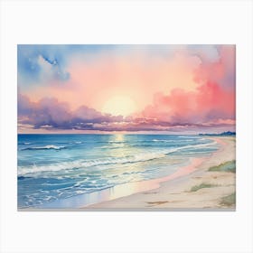 Sunset At The Beach 7 Canvas Print