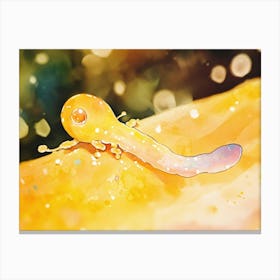 Yellow Worm Canvas Print