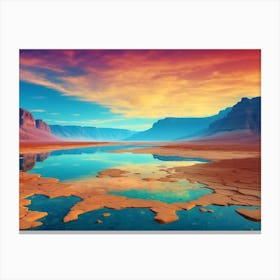 Sunset In The Desert 3 Canvas Print