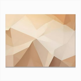 Abstract Beige Geometric Polygonal Pattern Canvas Print