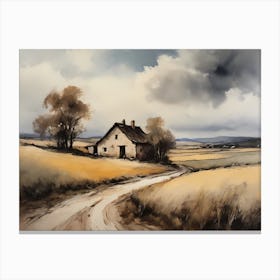 Cloud Oil Painting Farmhouse Nursery French Countryside (3) Canvas Print